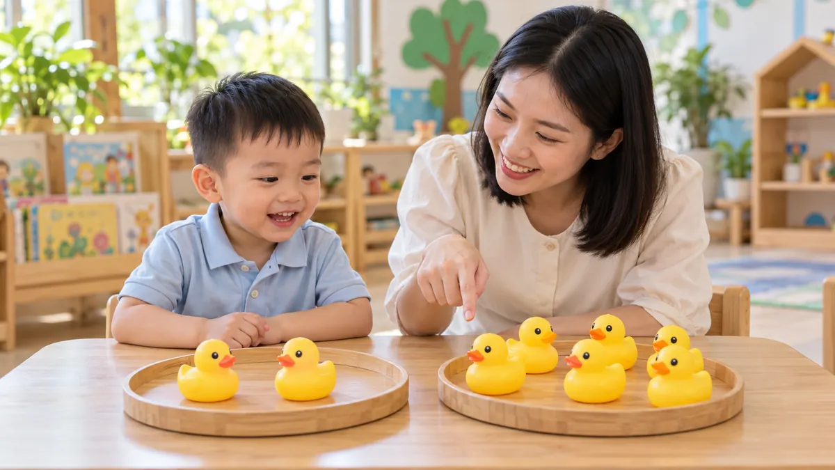 Nhiều – ít cho bé 3–4 tuổi: học bằng hình ảnh trước ký hiệu